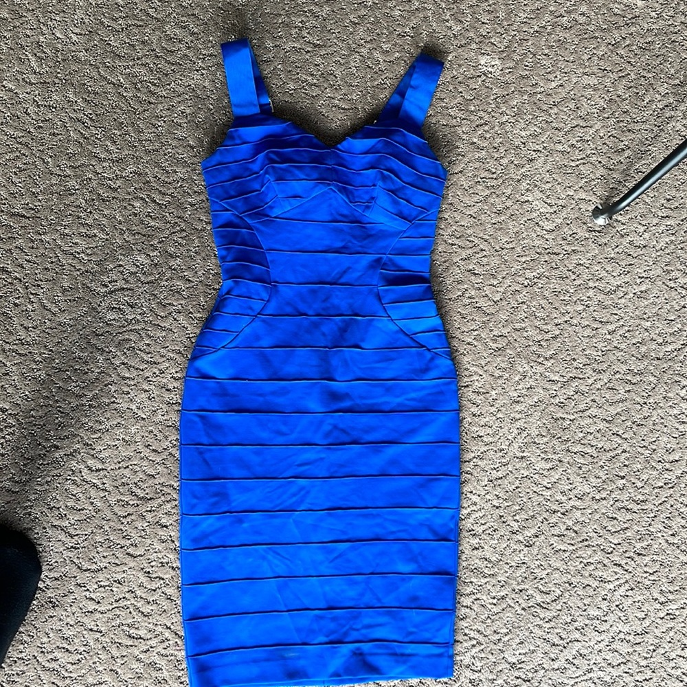 Ted baker blue body con dress 2